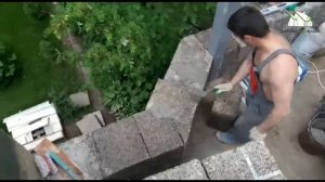 Кладка арболитовых блоков на теплую кладочную смесь