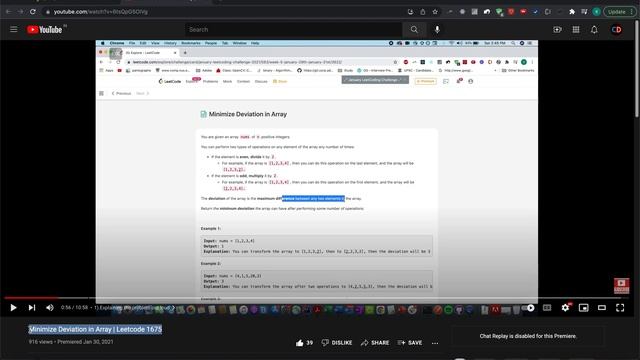 Minimize Deviation in Array | Leetcode 1675 | Live coding session ???| TreeSet смотреть онлайн