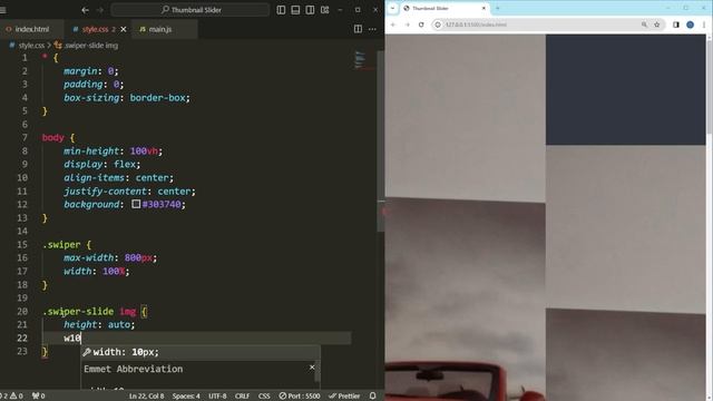 Thumbnail Image Slider Using HTML CSS & JavaScript | SwiperJS смотреть онлайн