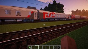 Работаю машинистом на ПАРОВОЗЕ ! Работа машиниста в Minecraft