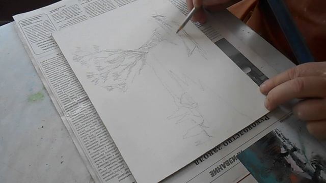Живопись. Подготовительный рисунок карандашом. 06.03.2021. смотреть онлайн