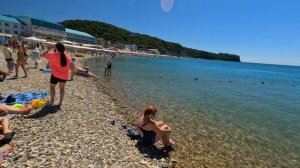 Прогулка от речки до центрального пляжа, Поселок Новом