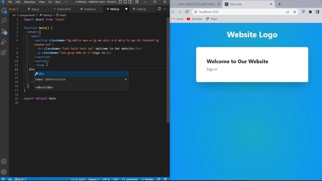 Design Login Page with ReactJs and Tailwind CSS Easily | ReactJS login page смотреть онлайн
