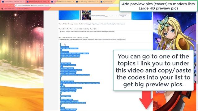 Re-style MyAnimeList list layouts (CSS tutorial) смотреть онлайн