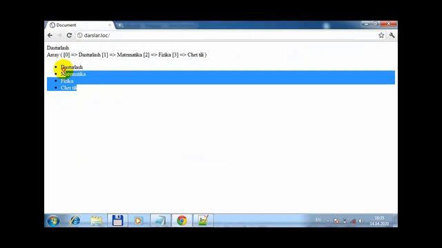 Web dasturlash. PHP da massivlar bilan ishlash смотреть онлайн
