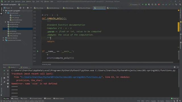 CMSC 201 Functions I (spring21) смотреть онлайн