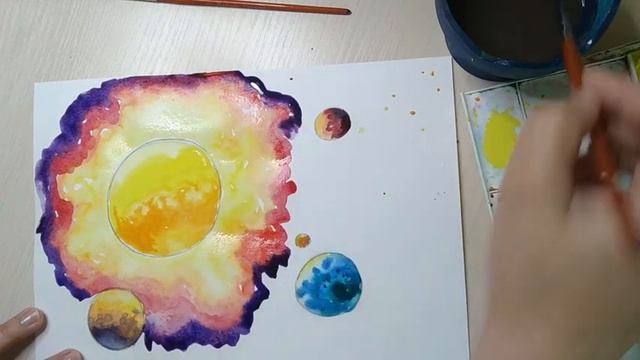 Рисование для детей №3 Рисуем космос смотреть онлайн