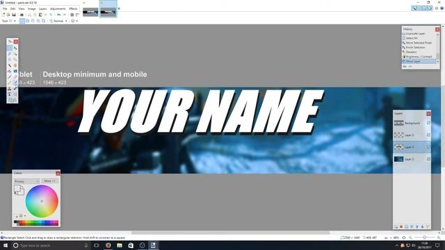 How To Make A YouTube Gaming Banner With Paint.Net FREE & EASY | No Photoshop Required! смотреть онлайн
