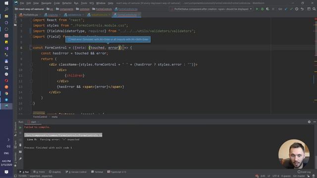 08 - Redux-Form + TypeScript + Generic или как решать проблемы / React JS - Путь Самурая 2.0 смотреть онлайн