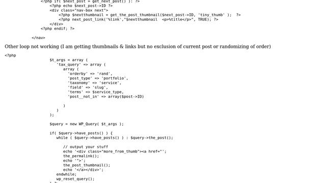 Wordpress: Thumbnails on next/previous links in custom post type single.php смотреть онлайн