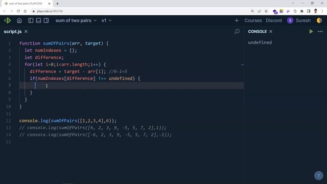 Check For Pair In An Array With a Given Sum | JavaScript Coding Interview Question смотреть онлайн