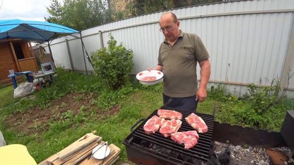 Овощи в казане/Мясо на решетке /Как же вкусно!