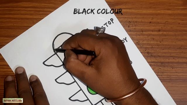 How to draw a TRAFFIC LIGHT so easy way step by step | TRAFFIC SIGNAL drawing | смотреть онлайн