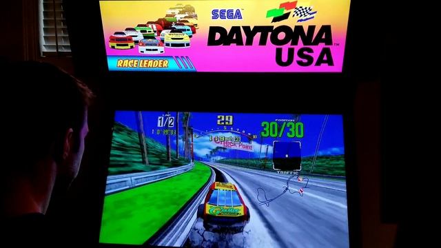 Daytona USA Arcade Cabinet Gameplay w/ Hypermarquee смотреть онлайн