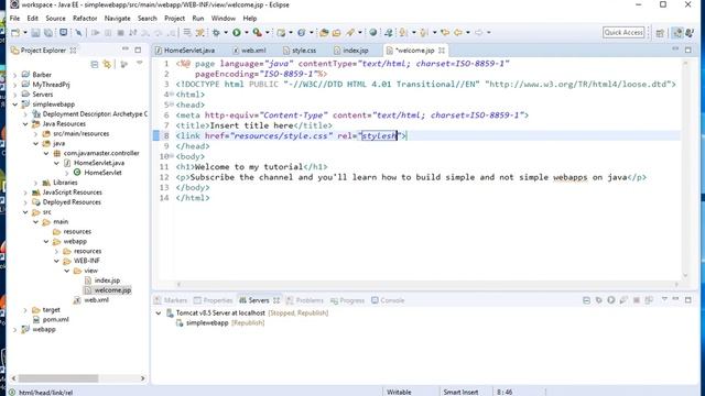 How to add static resources to java application. SImple site part 2 смотреть онлайн