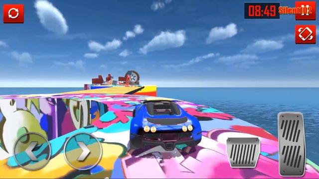 Mega Ramp Car Stunts Racing Impossible Tracks 3D #8 - Android Gameplay смотреть онлайн