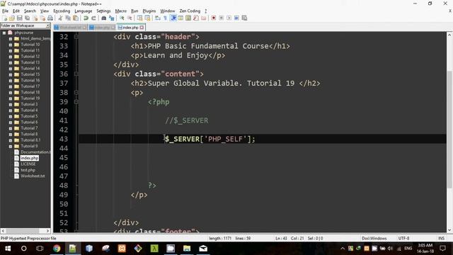 19 PHP Basic Fundamental Super Global Variable смотреть онлайн