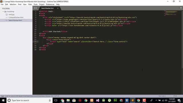 20 - Create Search In Navbar with Bootstrap 4 смотреть онлайн