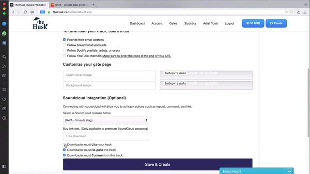 Монетизация SoundCloud. Сервис The Husk. смотреть онлайн
