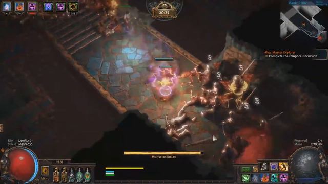 Path of Exile (Guide) :: Necromancer Lv 100 - T1 Rampart+Alva (Test) смотреть онлайн