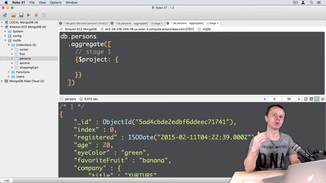 25 Aggregation Example 13 $project with restructuring - MongoDB Aggregation Tutorial смотреть онлайн