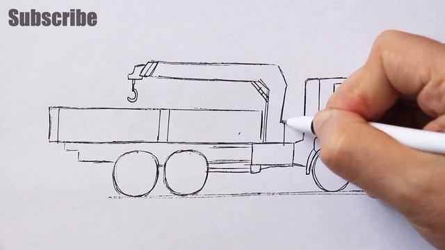 How to draw a Crane Truck easy смотреть онлайн