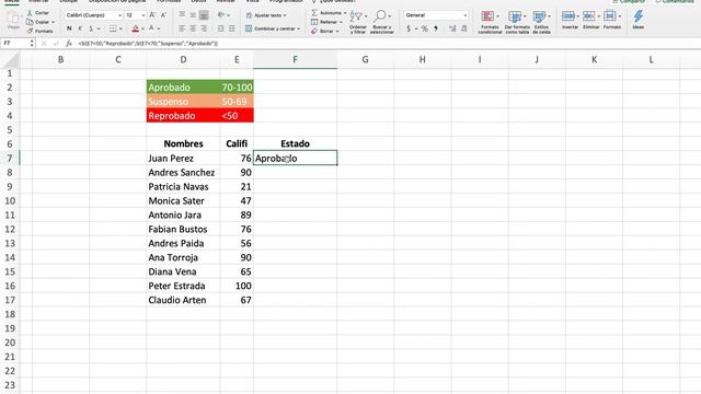 Uso de la Función Si() en Excel con formatos de colores en las celdas. смотреть онлайн