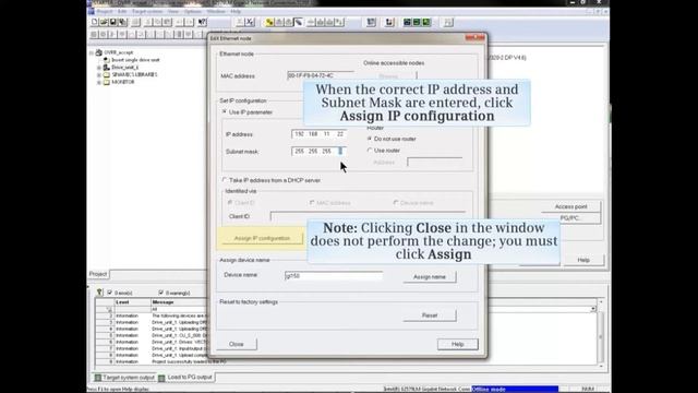 05: Changing the Device Name and IP Address in Sinamics STARTER смотреть онлайн