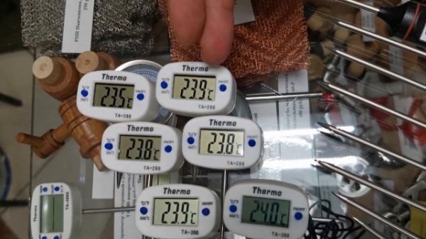 Обзор-сравнение показаний термометров  ТР-101, WT-1, ТА-288 и термометра с выносным щупом