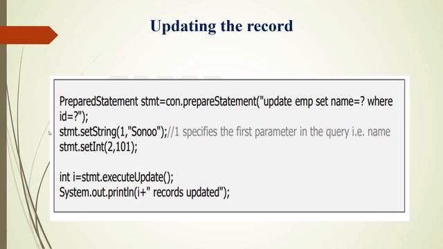 PreparedStatement in Java смотреть онлайн