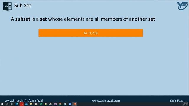 The MSSQL Dose Concept of Subset смотреть онлайн