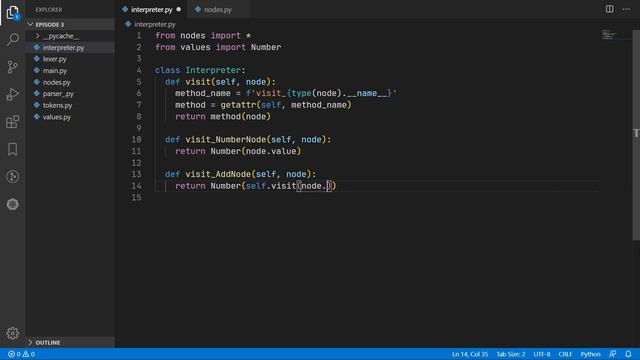 Simple Math Interpreter in Python (3/4) - Interpreter смотреть онлайн