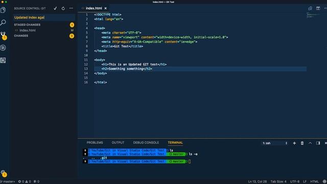 Git in Visual Studio Code смотреть онлайн