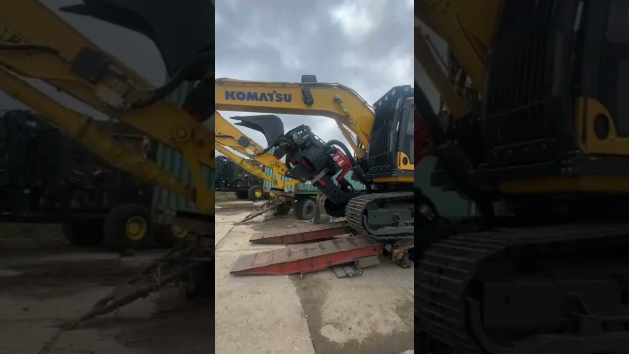 Гусеничный харвестер отправляется напрямую к клиенту! #komatsu смотреть онлайн