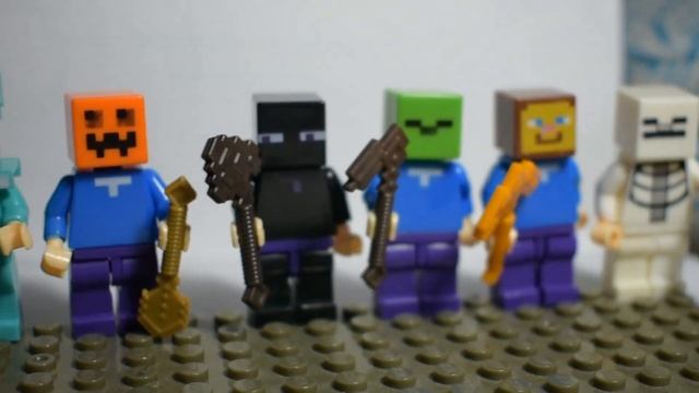 Майнкрафт Лего человечки! Обзор дешёвого набора. Лего снеговик смотреть онлайн