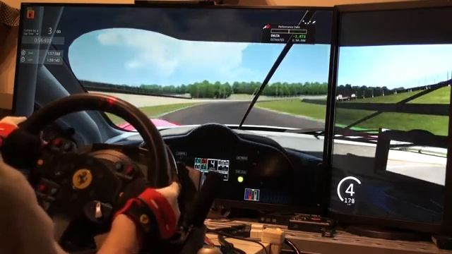 Assetto Corsa 458GT2 mugello Dual monitor Display 2583x1080 T500RS смотреть онлайн