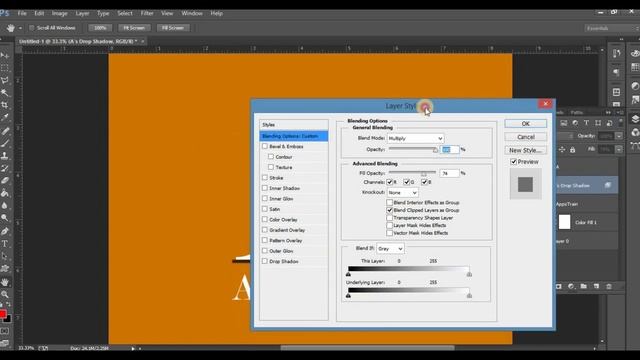 How to Create Customize Drop Shadow in Photoshop смотреть онлайн