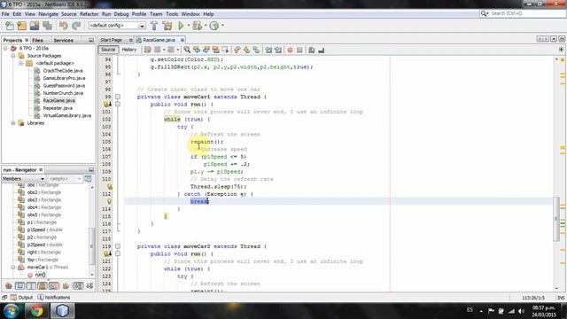RaceGame, parte 2 - Threads смотреть онлайн