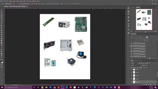 Creating a worksheet about computer hardware using Photoshop смотреть онлайн
