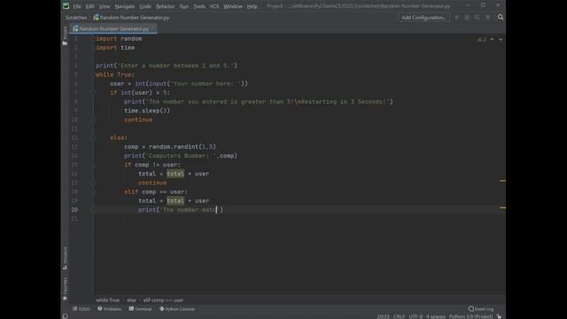 Number Guessing Game in Python. смотреть онлайн