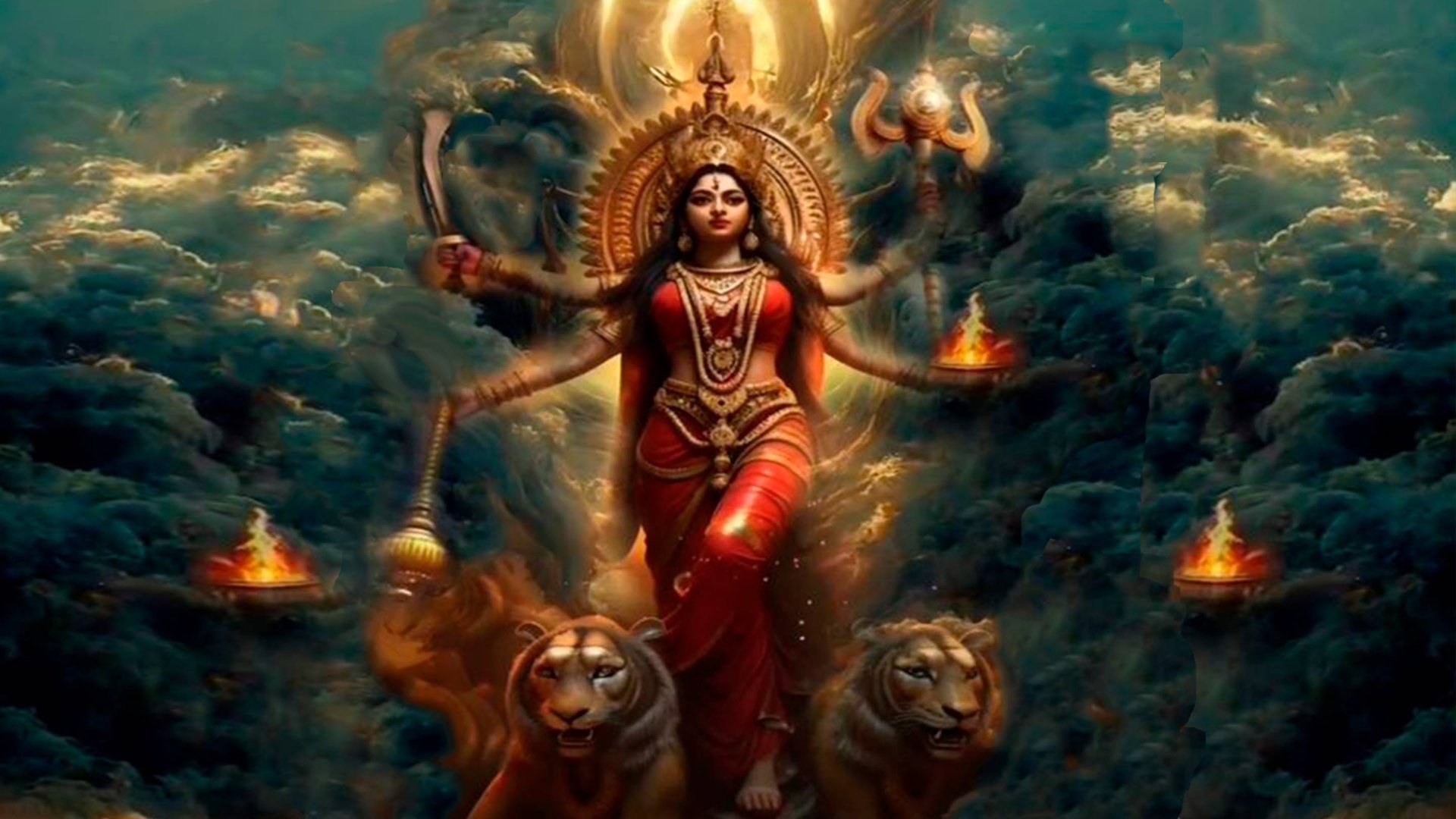 🙏Aigiri Nandini🔱🔥🙏🔱 гимн-славление🔱 Богини Дурги.🕉🔱🔥