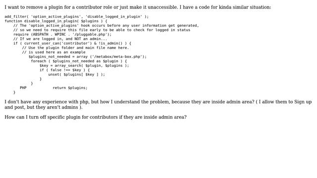 Wordpress: Restrict role to use a plugin смотреть онлайн