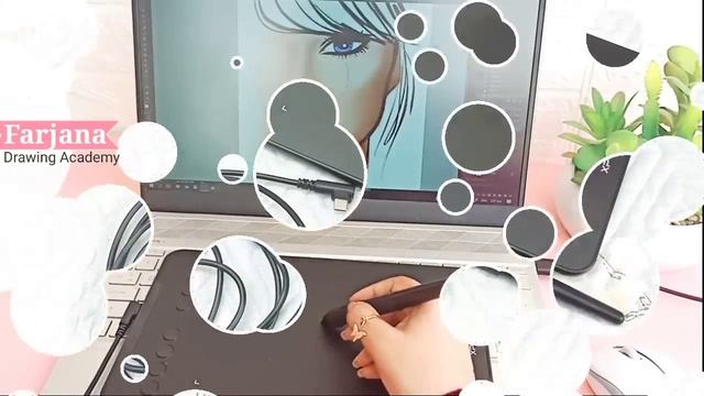 How to draw Hello Kitty by using Graphic Tablet || Best DRAWING Tablet Review || XP-PEN DECO MINI 7 смотреть онлайн