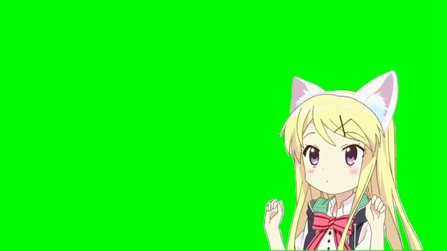 ✔️GREEN SCREEN EFFECTS: Anime cat girl - Music: Flexxx - Kin-iro Mosaic смотреть онлайн