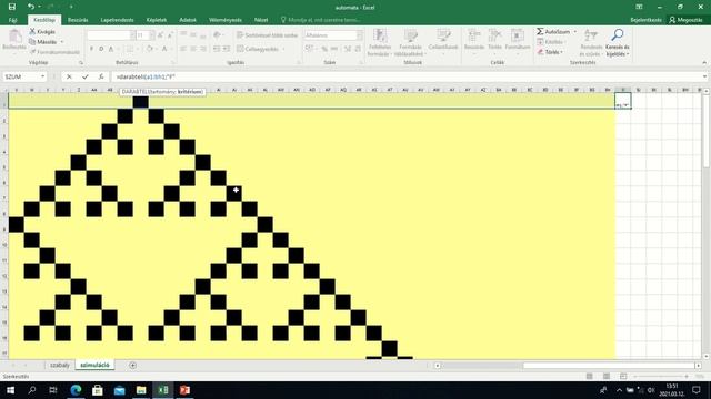 2020 május emelt szintű informatika Sejtautomata MS Excel 2 смотреть онлайн