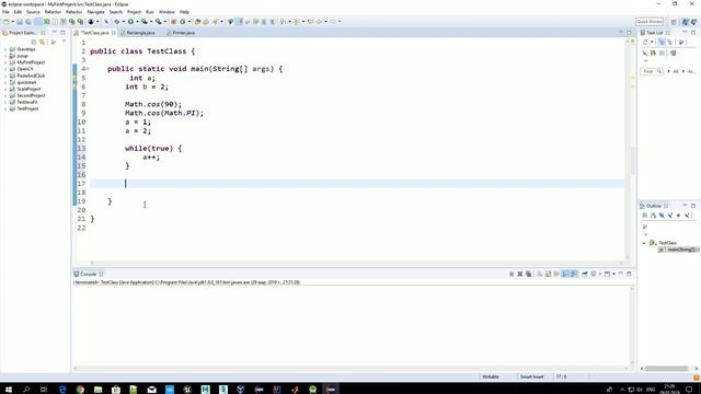 Java - цикл while, оператор break, отличия while от for, бесконечный цикл смотреть онлайн