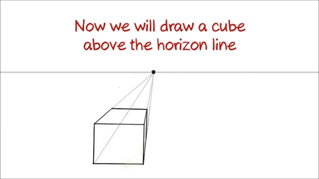 How to draw a cube in 1 point perspective смотреть онлайн