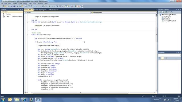 Visual Basic How To: Kinect Skeleton Tracking смотреть онлайн