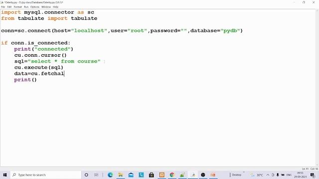 Order By in mysql using python смотреть онлайн