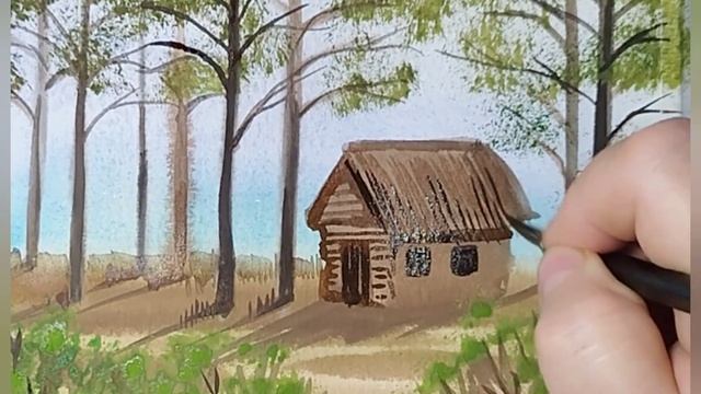 ?Деревянный домик на краю леса.?? смотреть онлайн